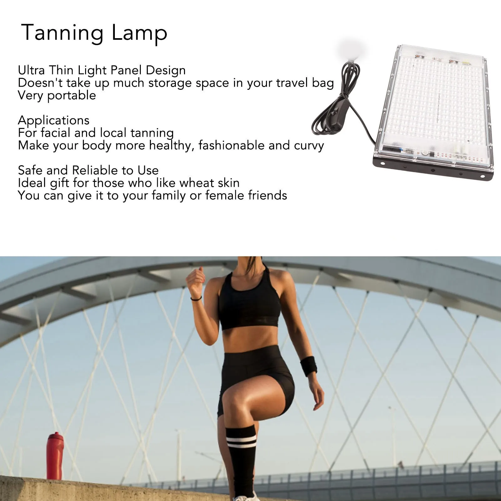 Face Tanning Light Tanning Lamp 45W Full Blue 192 LEDs with Switch Portable Light for Face Body Home Use