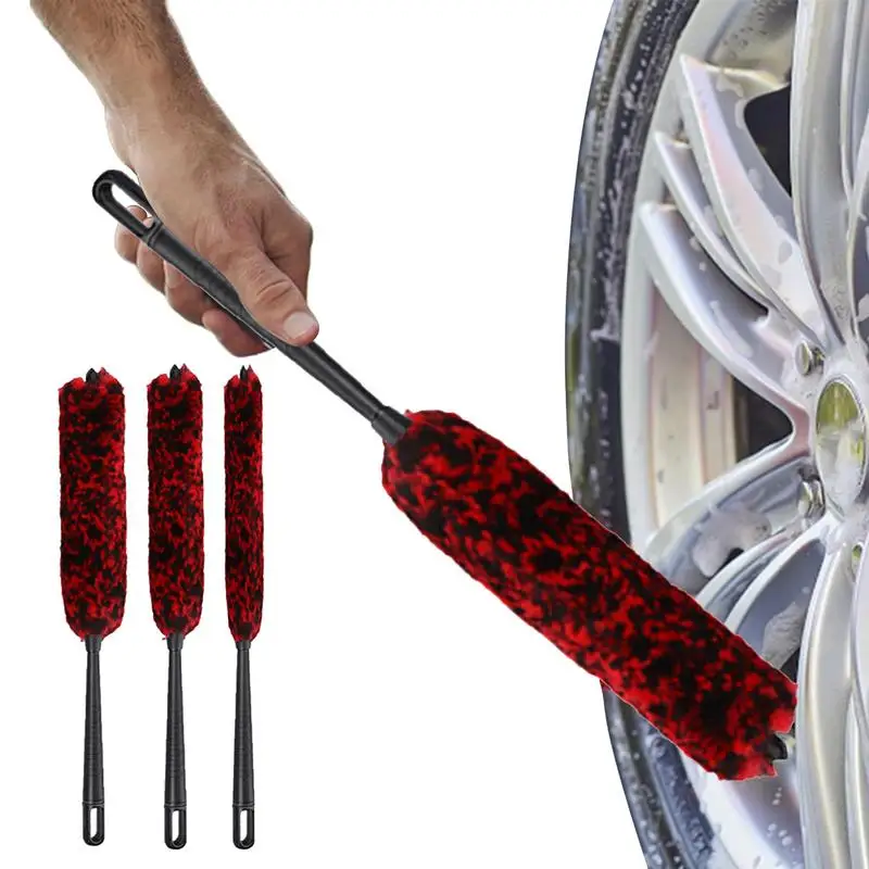 

Car Wheel Tire Brush Soft Wheel Cleaning Brush Fiber Deep Tires Cleaning Brushes For Vehicle Auto Wheel Rim Detailing Brushes