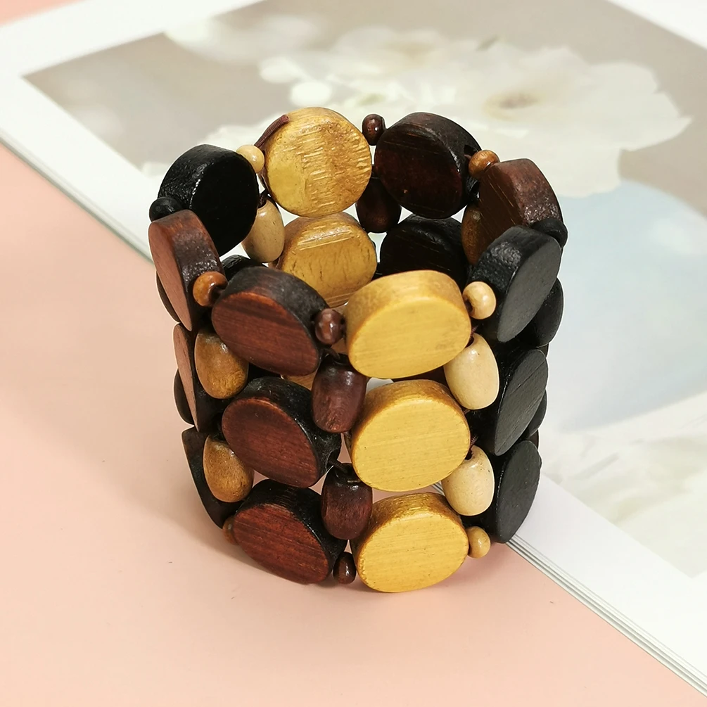Boho Armband,4 Stks/Set Kristal Kralen Armbanden,Meerdere Lagen