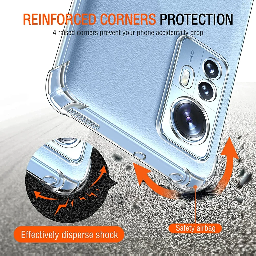 Shockproof Silicone Soft Clear Back Phone Cover