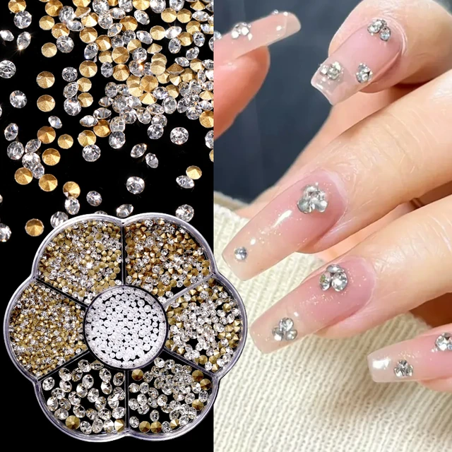 Glitter Nail Art Rhinestones Flatback Crystals Gems 3D AB Nails Jewelry  Manicure