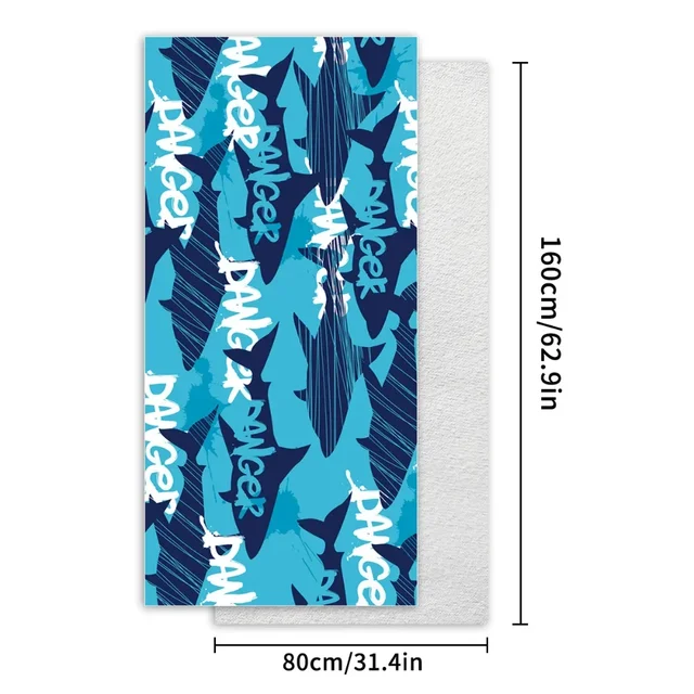 Portable Quick-Drying Beach Towel – 80x160cm Water Absorbent Sports Towel with Mesh Bag 3