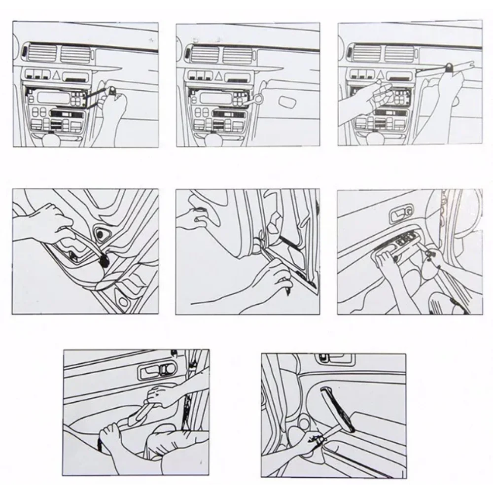 Kit Smontaggio Pannelli Auto - 5 Utensili | Per Cruscotto, Porte E Autoradio | Colore Blu - Foto 4