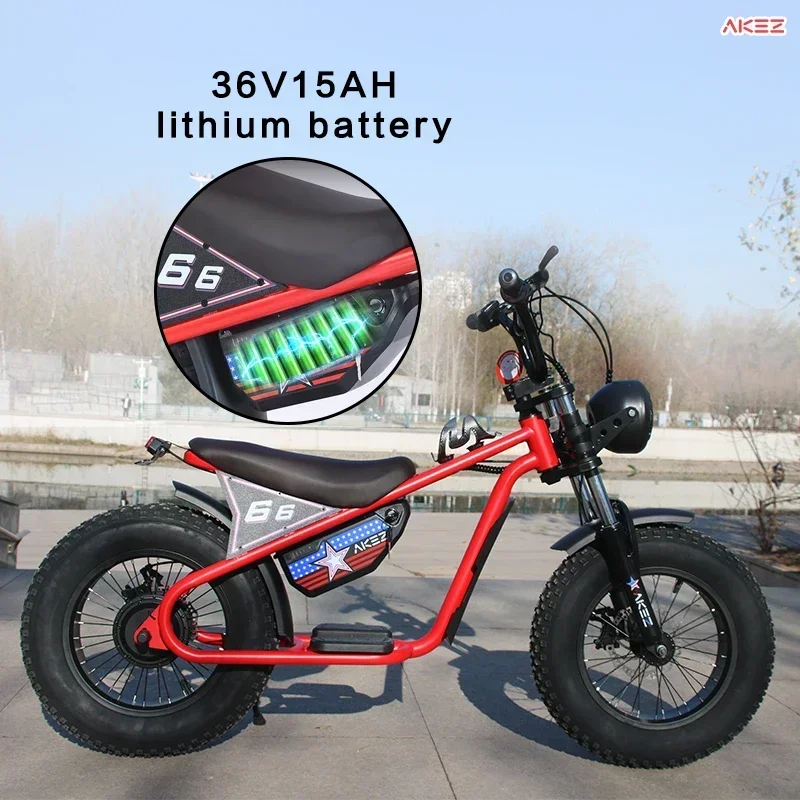 China Factory Direct Children's Electric Motorcycle 16 inch alloy 2 wheel Children's Balance Car 350w 36V1AH