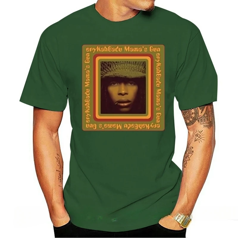 

Мужская Новая одежда, летняя новая футболка Erykah Badu 2, новая футболка европейского размера Em1 для спортзалов и фитнеса, модная футболка, брендовая футболка из хлопка