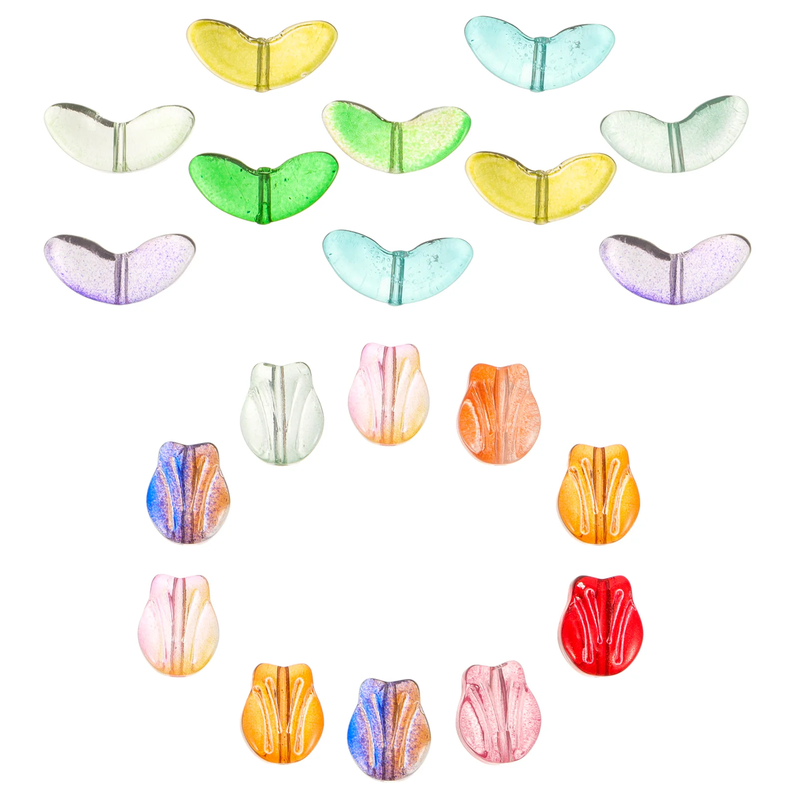 

20 Pcs Tulip Beads Spacer Bracelet DIY Jewelry Making Supplies Acrylic Beaded Necklaces