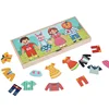 Drying Rack Clothes Dress-Up Jigsaw Puzzle Logical Thinking Matching Sorting Educational Game Kids Montessori Wooden Toys Girls 4