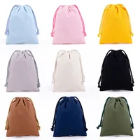 Reusable Cotton Drawstring Bags Fabric Storage Bag for Sundries Fruit Vegetable Kitchen Produce Bags Drawstring Gift Bag Pocket 1
