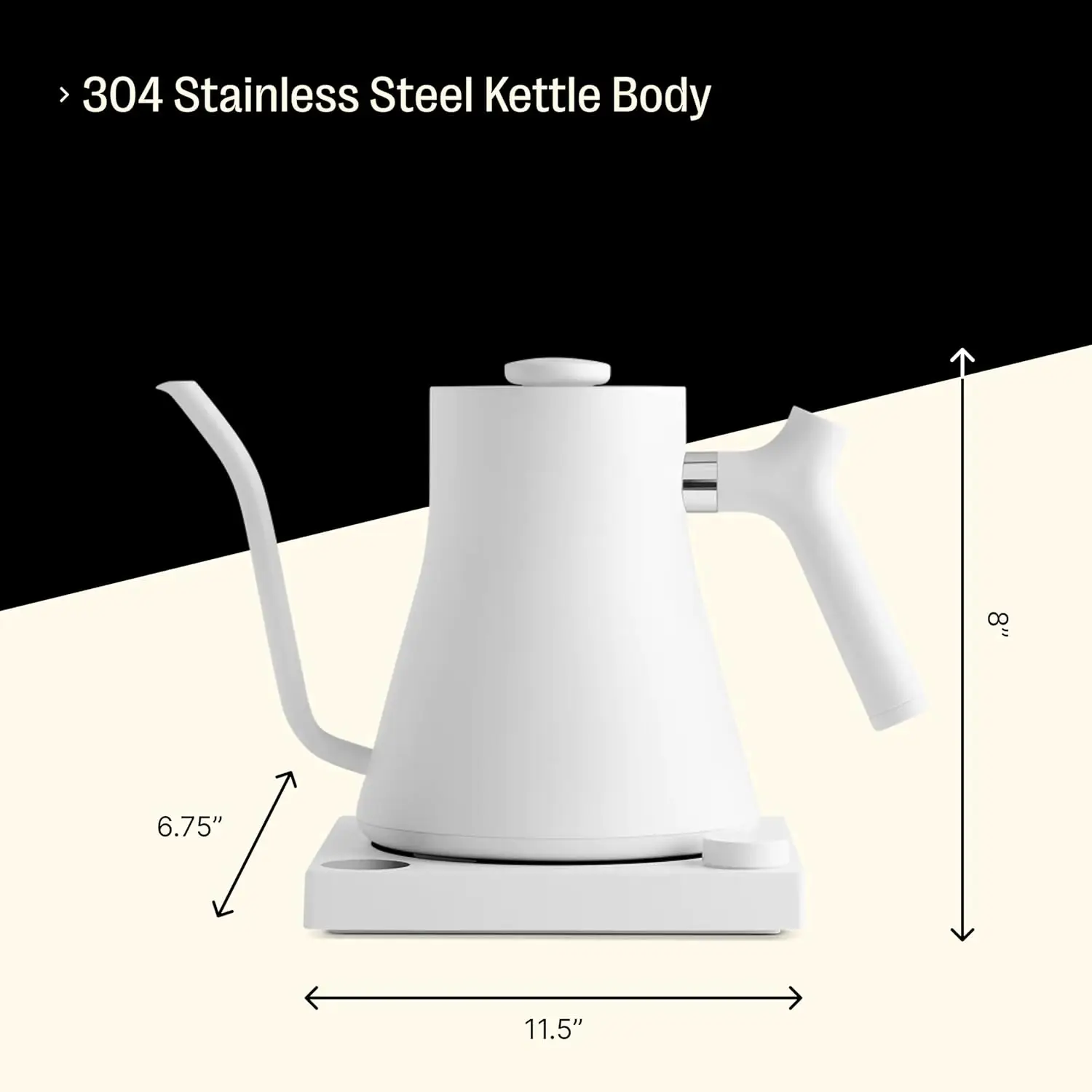 Stagg EKG Electric Gooseneck Kettle-Pour-Over Coffee and Tea Kettle-Stainless Steel Water Boiler Quick Heating Elec