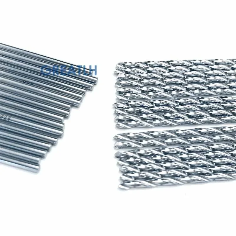 17pcs/set Stainless Steel Drill Bits Orthopedics Surgery Tool 0.8mm-4.8mm Autoclavable veterinary Pet 115mm Long