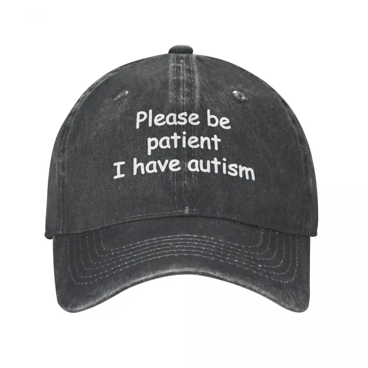 Please-Be-Patient-I-Have-Autism-Unisex-Baseball-Cap-Distressed-Cotton ...