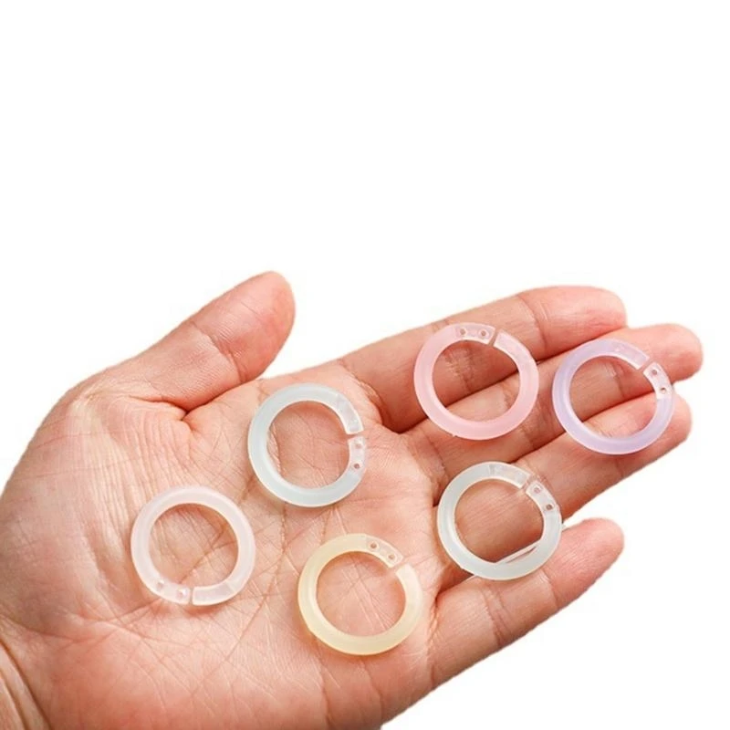 100 분리형 바인더 링 15mm 직경 루스 리프 바인더 링 플래시 카드 사무용품 용 다채로운 책 링
