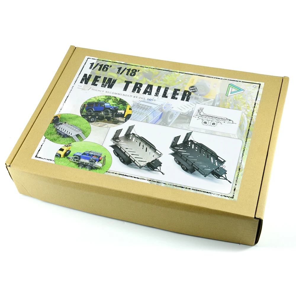 

Hobby Details Quality 1/16 1/18 Trailer with LED Lights TRX4M Trailer Aluminium CNC