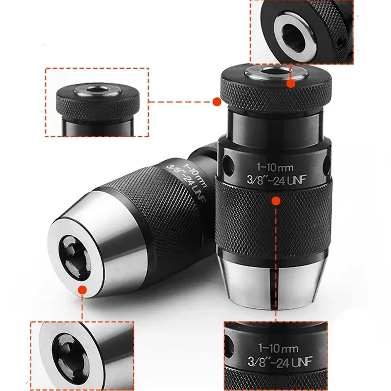 16UNF 20UNF 24UNF Thread Dril Chuck Collet Chuck 3/8-24UNF 1-16 5/8-16UNF Keyless Self-tightening for Drilling Machine ZCD