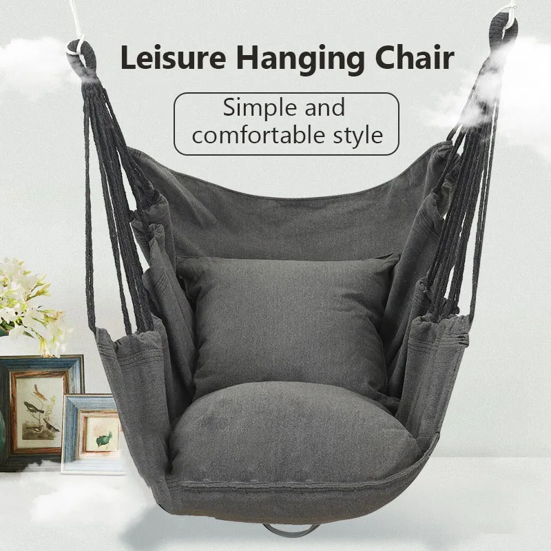 Hammock Swing Chair Fabric Hammock Chair Swing With Storage Bag Dormitory Portable Outdoor Garden Camping Anti Rollover