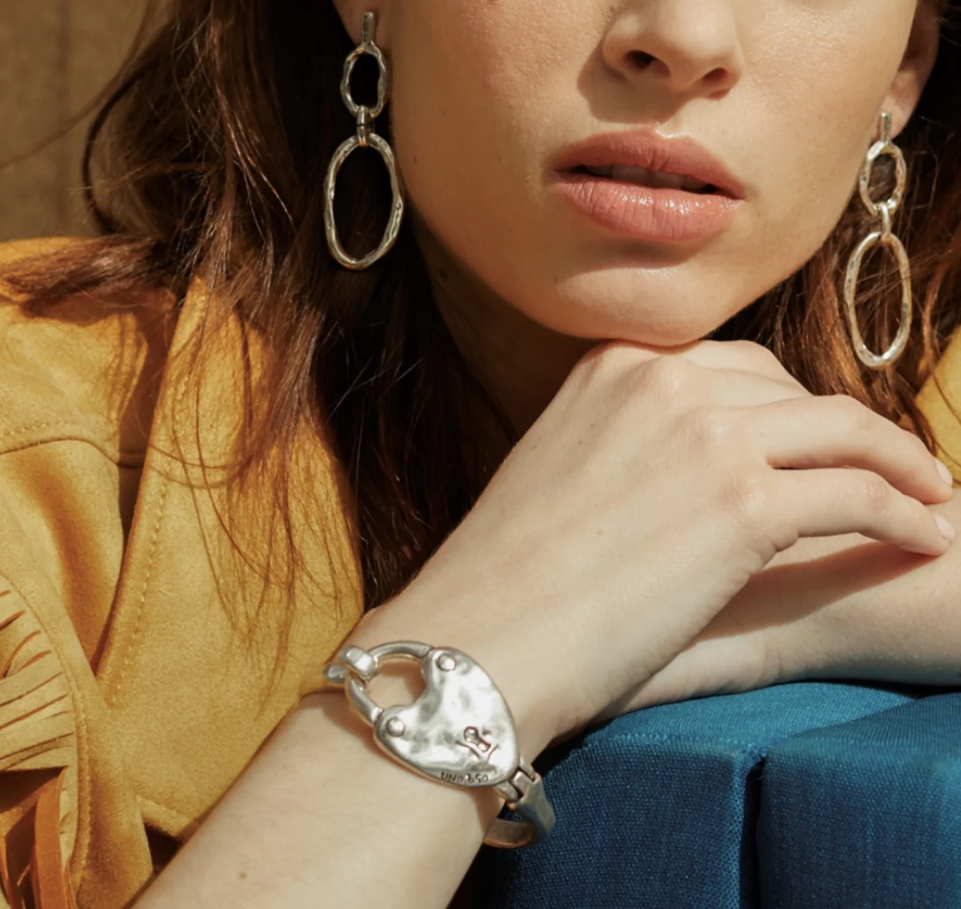 Yisheng alloy bead earrings, Silver clasp,  with logo, wholesale, new 2021, European fashion gift