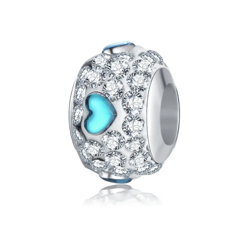 Wholesale DIY Fashion heart roundness Charm for making accessories for jewelry alloy pendants bracelets beads CTP020