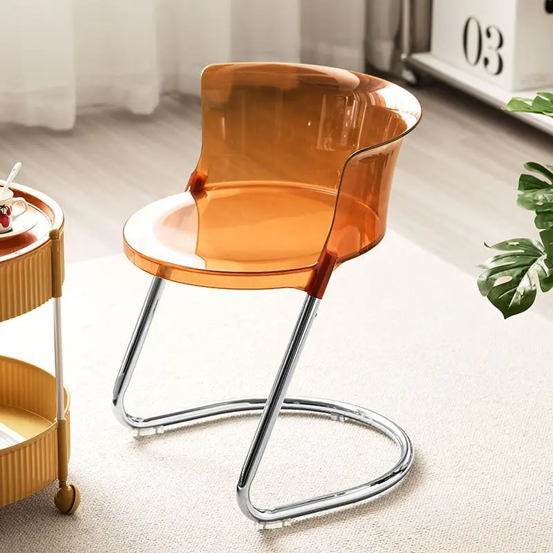 Transparent Acrylic Nordic Stool, Medieval Modern Cafe Ins Popular Dining Chair