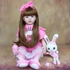 BZDOLL 60cm Lifelike Reborn Baby Doll 24inch Soft Silicone Newborn Princess Toddler Bebe Alive Kid Lovely Dress Up Toy For Girl 1