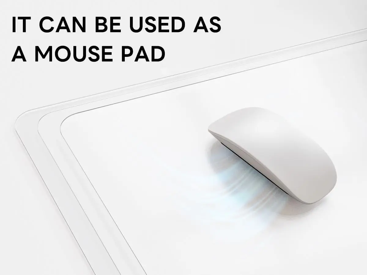 Clear Desk mat, for Keyboard and Mouse, Desk Cover Clear Protector, Frosted Transparent Mat for Office and Home Desktop