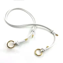Adjustable Leather Crossbody Bag Strap Replacement - Elegant Handbag Accessory (White)