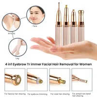 4 In1 Electric Full Body Epilator Facial Shaver for Women Painless Eyebrow Nose Leg Armpit Hair Epilator Bikini Trimmer Portable 2