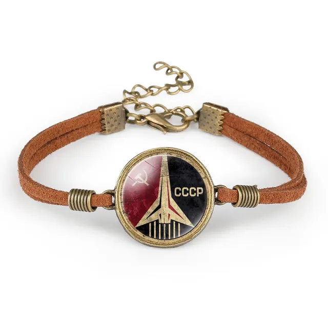 Russia Passport Cover CCCP Soviet Leather Covers for Passports Ussr Passport Holder Men Women Travel Organizer Bracelet