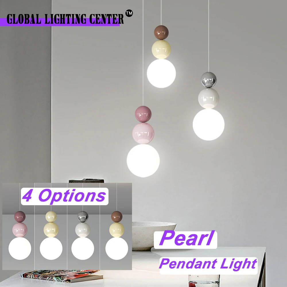 

LED Pendant Light Minimalist 2/3 Head Cream Ball Decorative Lighting Living Nordic Room Bedroom Dining Room Hallway Wall Sconce