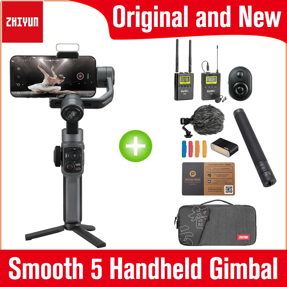 Официальные 3-осевые ручные стабилизаторы Zhiyun Smooth 5 для смартфонов iPhone 13 12 11 X XS 8 7