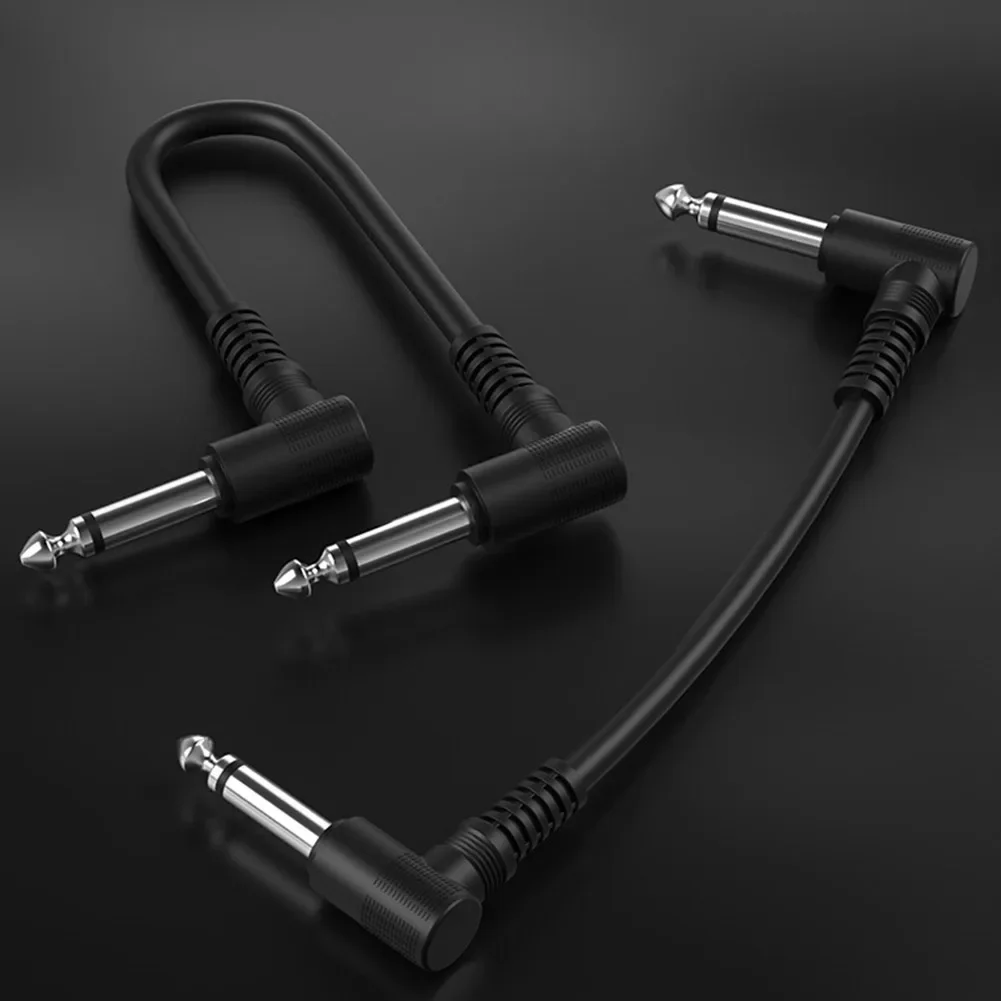 6.35 Electric Effect Pedal Cable Guitar Bass 15cm Guitar Amplifier Patch Cord Lightweight Portable Music Elements