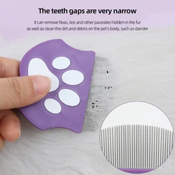Pet Grooming Comb - Precision Curved Detangling Tool (PURPLE)