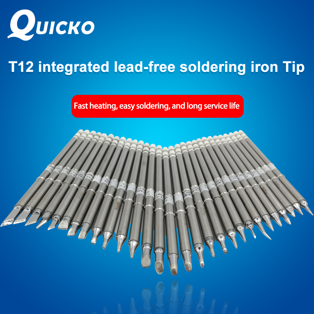  T12 Soldering Iron Tips T12-D4 DL32 D16 D08 KL KR JS02  Replacement Heater Soldering Head Universal T12 Welding Station Digital 