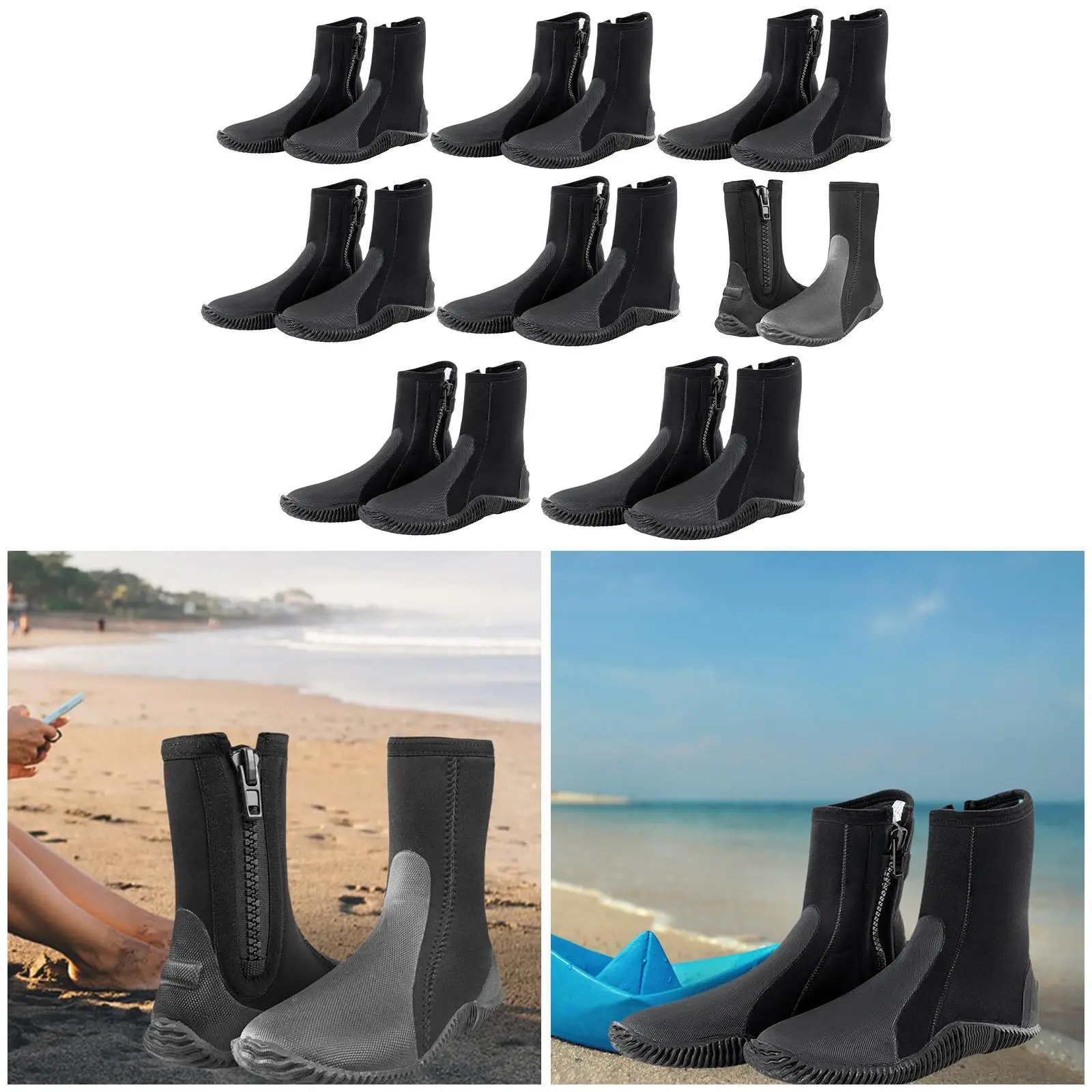 Neoprene Dive Boots 5mm Warm Multifunctional Lightweight Snorkeling Booties for