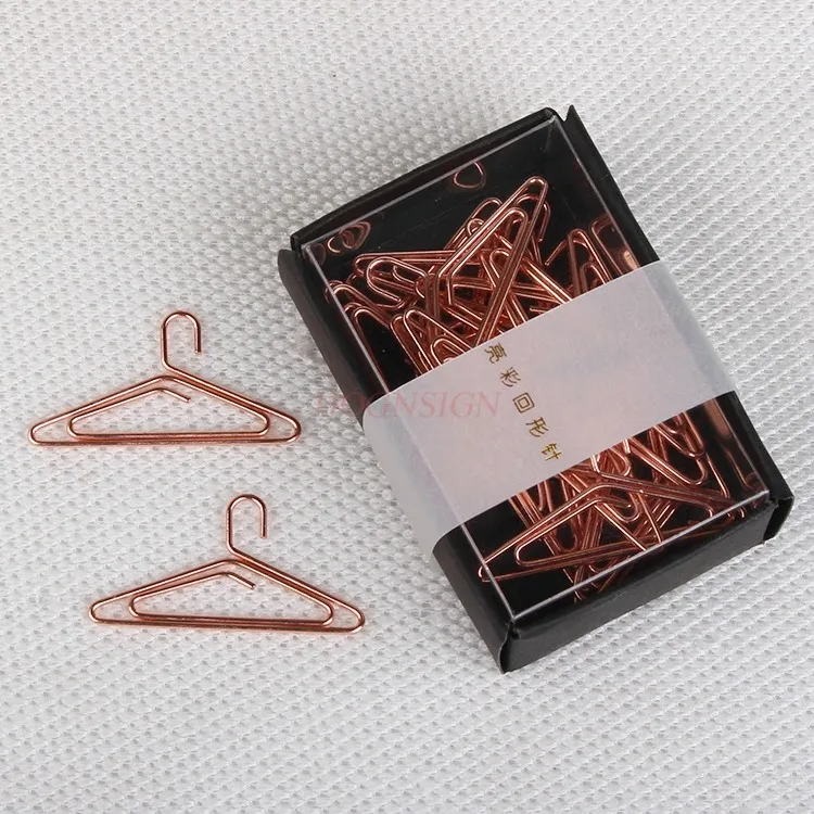 12pcs Clothes Hanger Paper Clip Hanger Cute Loop Needle Creative Paper Clip Gift