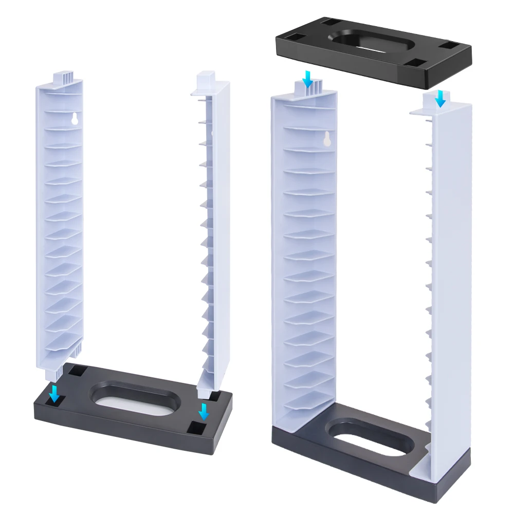 NEW For PS5 Game Card Box Storag e Stand For Playstation5/X box One Vertical Double Deck Game Case Holders Controller Wall Mount