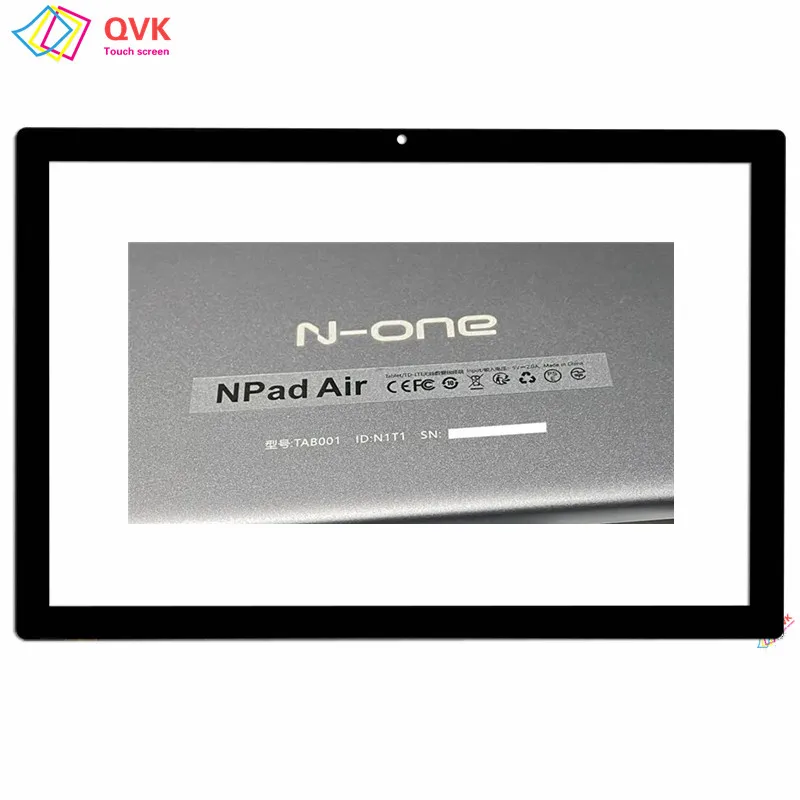 Tela de Toque Capacitiva Preta para N-one Pad Air Tablet 4g Lte Tablet Sensor Digitalizador Painel de Vidro Exterior Tab001 N1t1 10.1 Preto