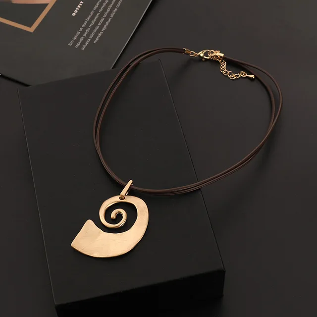 Collar de Color dorado con colgante geométrico Para Mujer, joyería