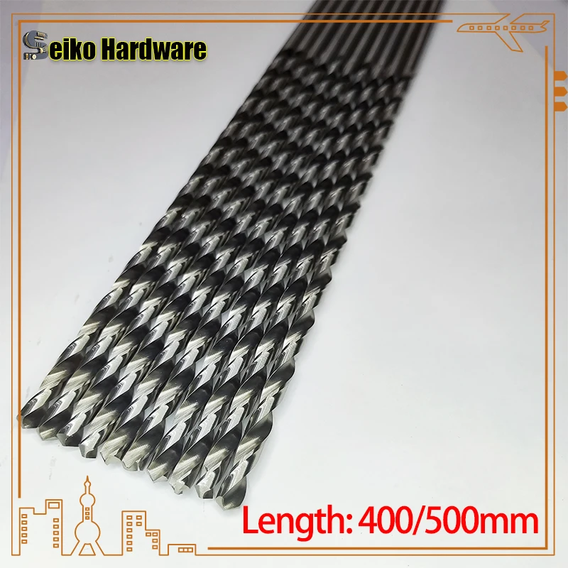 Extended Drill Bit High Hardness Woodworking 400mm/500mm Long High-speed Steel Drill Bit With Extra Long Straight Shank