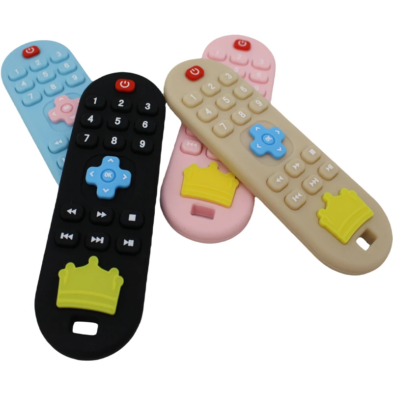 TeWindsor-Bâton de dentition en silicone pour bébé, télécommande, anti-manger, dessin animé, jouets de dentition apaisants, jouet cognitif