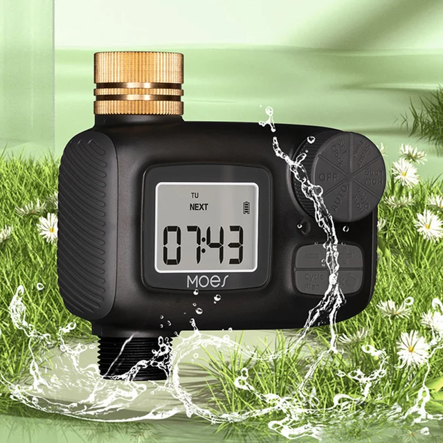 Water Timer 1-Outlet Automatic Water Timer IP55 Waterproof Timed Irrigation System LCD Display Garden Lawn Greenhouse Supplies 1