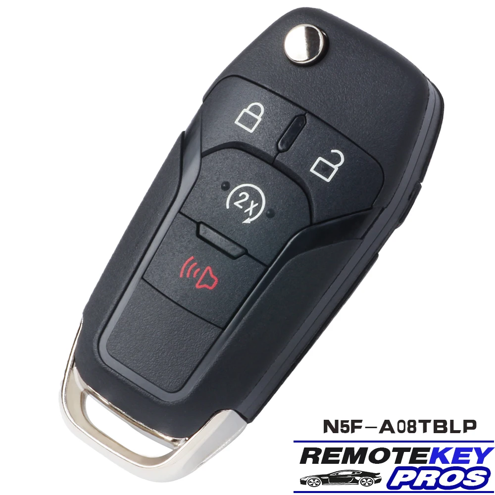 DIYKEY 164-R8337 N5F-A08TBLP for Ford F-150 F-250 F350 F450 F550 Fob Flip Remote Control Car Key 4 Buttons 434MHz