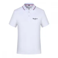 Pepe Jeans London Polo à manches courtes pour homme, col rayé, séchage rapide, vêtements de sport décontractés pour l'été, golf, course à pied, gym, T-S 1