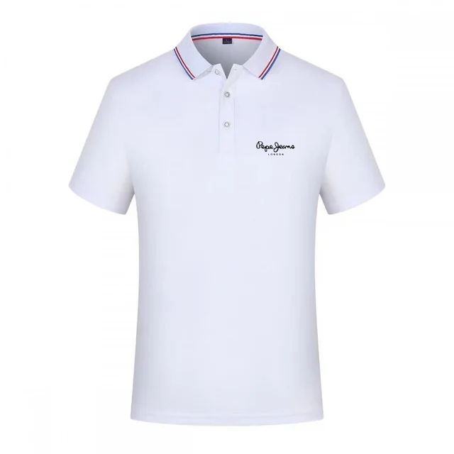 Pepe Jeans London Polo à manches courtes pour homme, col rayé, séchage rapide, vêtements de sport décontractés pour l'été, golf, course à pied, gym, T-S 1
