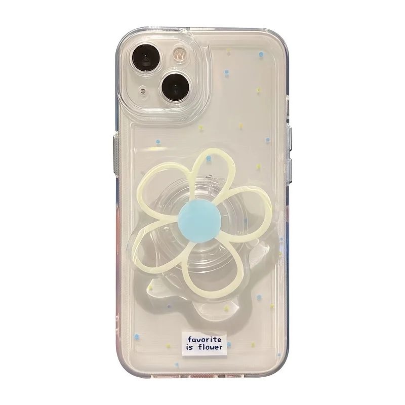 Charming Floral Phone Case with Holder and Air Cushion Protection