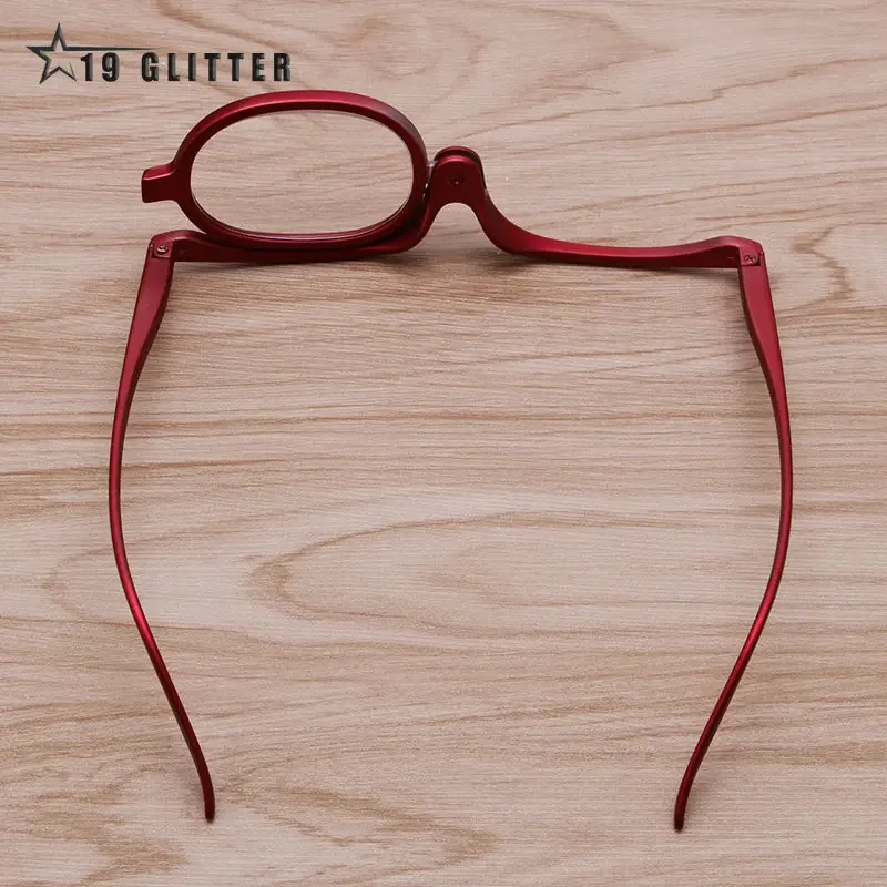 Women Magnifying Glasses Makeup Reading Glass Folding Eye Make Up Reading Glass PC Frame +1.0~+4.0 Resin Lens