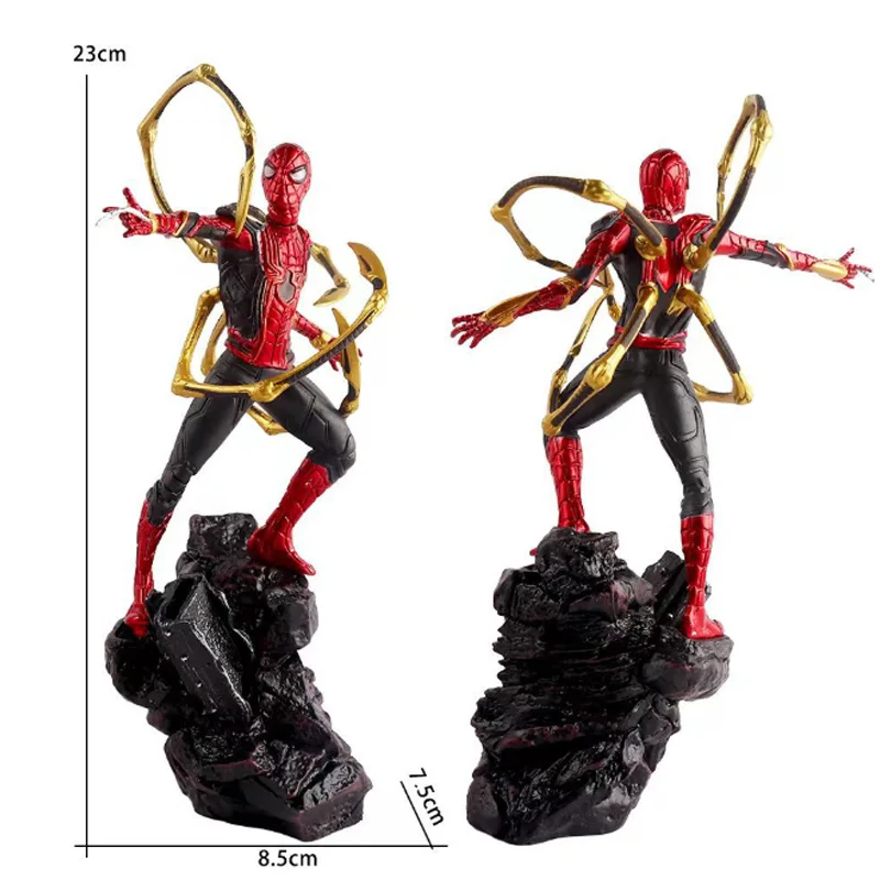 Iron-Spider Action Figure with Metal Spider Legs - Superhero Collectible Toy for Birthday Gift or Home Desk Decoration