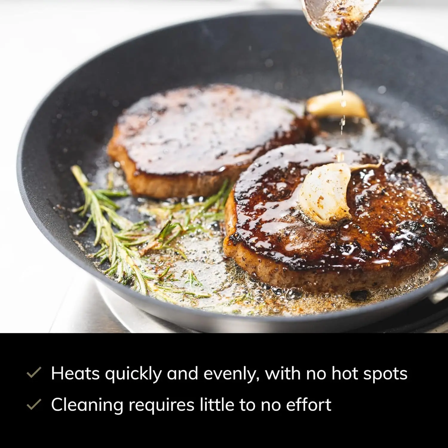 Professional Fry Pan Set - Includes 9.5” & 11” Fry Pans - Easy-to-Use Nonstick Cookware - Dishwasher, Metal Utensil & Ov 5