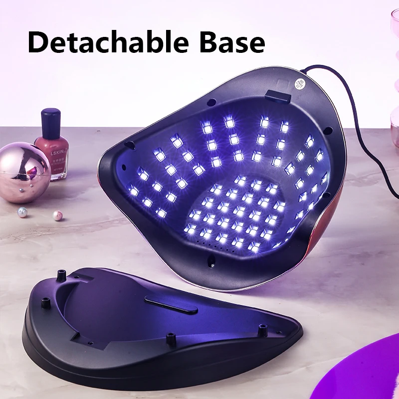280W 66 LEDs UV LED Nail Lamp for Professional Nails Gel Polish Fast Curing Electroplated Drying Light Lamps 4 Timer Setting 5