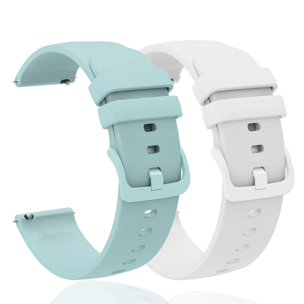 Versatile 20mm Silicone Smart Watch Strap in Classic Black