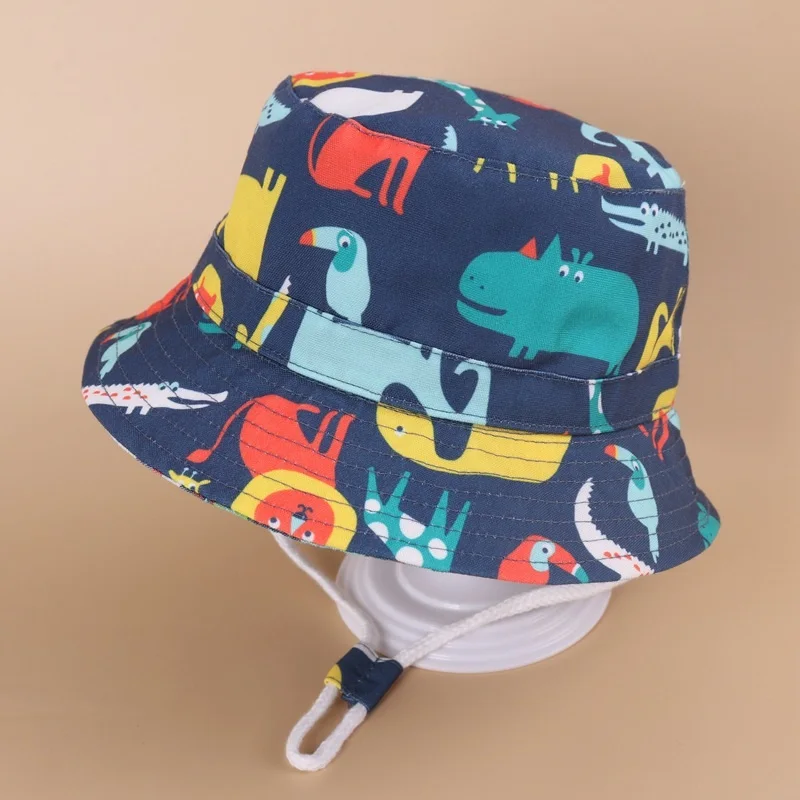 Summer Children Cotton Cartoon Bucket Cap For Boys Printing Floral Baby Girls Sun Hat Flower Kids Bonnet new born baby accessories	 Baby Accessories